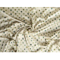 Viscose fabric with a delicate sheen — cream with marbled polka dots