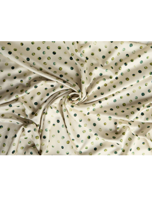 Viscose com um brilho subtil - creme com pintas marmoreadas em forma de pequenos grãos