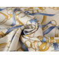 Viscose fabric with a delicate sheen - chain links with stripes
