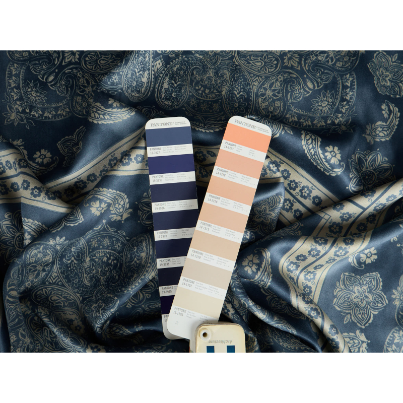 Viscosa, tessuto con delicato riflesso - bandana azzurra