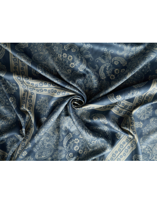 Viscose fabric with a delicate sheen - blue bandana
