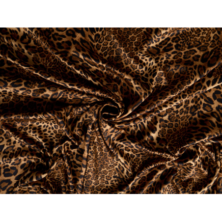 Viskose-Gewebe mit zartem Glanz – Leopardenmuster ideal