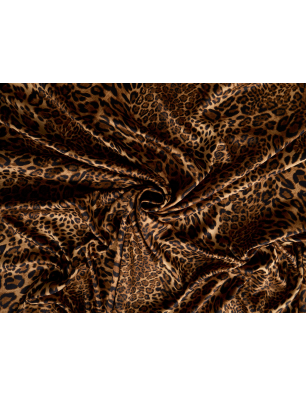 Viskosemateriale med en diskret glans – gepardprint, ideelt