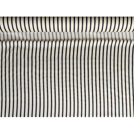 Viscose fabric with a subtle sheen - ecru stripes