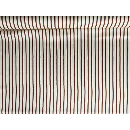 Viscosa, materiale con un delicato riflesso: righe su ecru