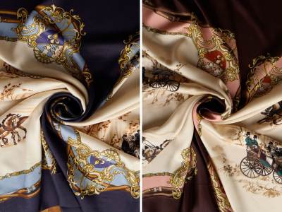Viscose, material com um brilho suave - lenços com pregas