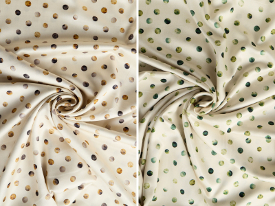 Viscose com um brilho subtil - creme com pintas marmoreadas em forma de pequenos grãos