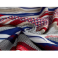 Viscose, tecido para vestido com riscas originais