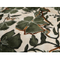 Viscose fabric for a dress with a botanical pattern on a light background