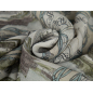 Viscose chiffon with a pastel pattern of French postcards