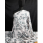 Viscose tecido para vestido com padrão vegetal em tons de cinza