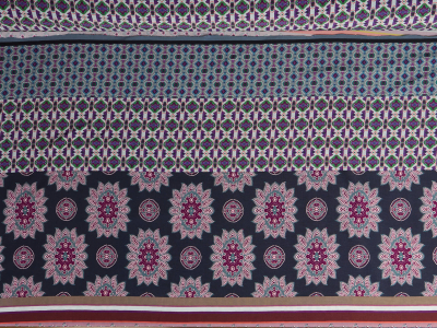 Viskose materiale til kjoler med mønster i boho-stil - rapport