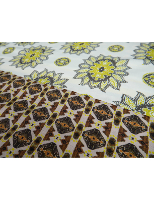 Viscoză material pentru rochii tip sarafană cu imprimeu în stil boho - raport