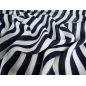 Viscose chiffon, delicate, in navy blue stripes