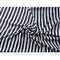 Viscose chiffon, delicate, in navy blue stripes