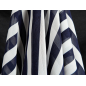 Viscose chiffon, delicate, in navy blue stripes