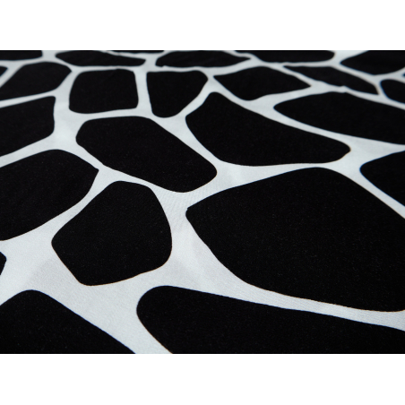 Viscoză material pentru rochie cu model geometric alb-negru