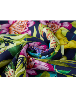 Viscose, material para vestido com padrões florais