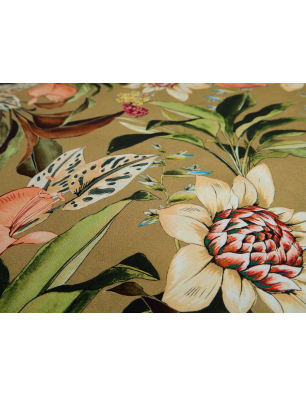 Viscoză material pentru rochie cu modele florale