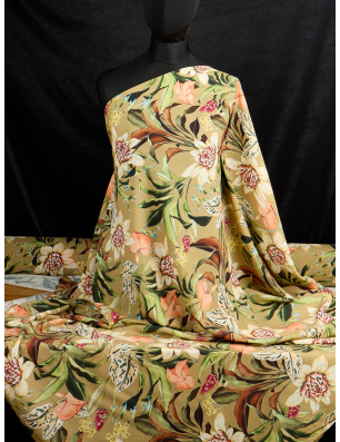 Viscoză material pentru rochie cu modele florale