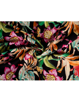 Viscose, material para vestido com padrões florais