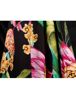 Viscose, material para vestido com padrões florais