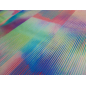 Viscose rayon fabric for a dress with a geometric faded pattern