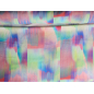 Viscose rayon fabric for a dress with a geometric faded pattern