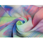 Viscose rayon fabric for a dress with a geometric faded pattern