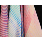 Viscose rayon fabric for a dress with a geometric faded pattern
