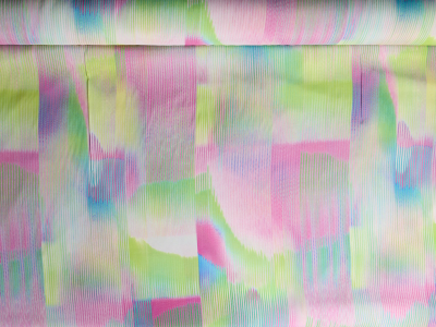 Viskose-Rayon-Stoff für ein Kleid mit einem geometrischen, durchscheinend durchgewaschenen Muster