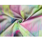 Viscose rayon material para vestido com padrão geométrico com efeito de desgaste