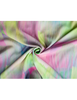 Viscose rayon material para vestido com padrão geométrico com efeito de desgaste