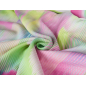 Viskos (rayon) material för klänning med geometriskt nedslipat mönster