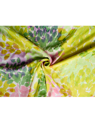Viscose rayon material para vestido com padrão pastel vegetal