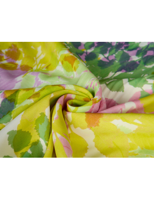 Viscose rayon material para vestido com padrão pastel vegetal