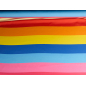 Viscose satin in colorful stripes