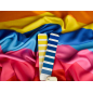 Viscose satin in colorful stripes