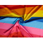 Viscose satin in colorful stripes