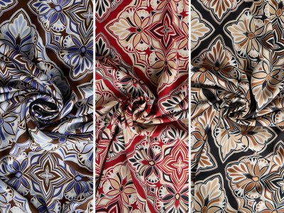 Viscoza – materiál na šaty s geometrickým boho vzorem