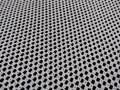 Cotton lace crocheted - woven mesh - ecru