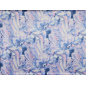 Viscose fabric with a delicate sheen in a blue-pink marbled pattern