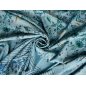Viscose com elastano para vestido azul-claro em padrão vegetal - relatório