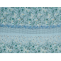 Viscose with elastane for a dress, light blue in a botanical pattern - report