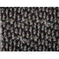 Viskosechiffon für ein Kleid schwarz mit zarten Blumenbouquets
