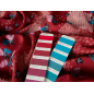 Viscose, material para vestido, vermelho, com padrão floral