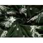 Viscose chiffon para vestido verde-escuro com flores - relatório