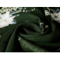 Viscose chiffon para vestido verde-escuro com flores - relatório