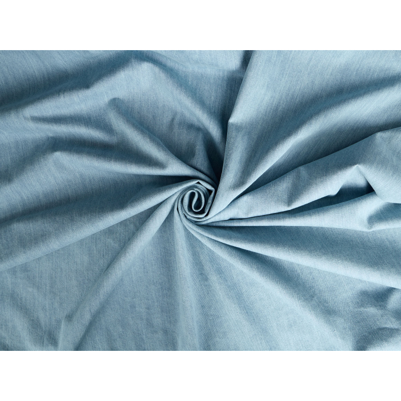 Denimstof med washed-effekt og soft touch – lys denim