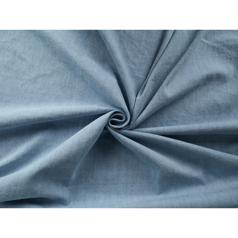 Jeans din material cu efect washed și soft touch - denim deschis cu țesătură pronunțată